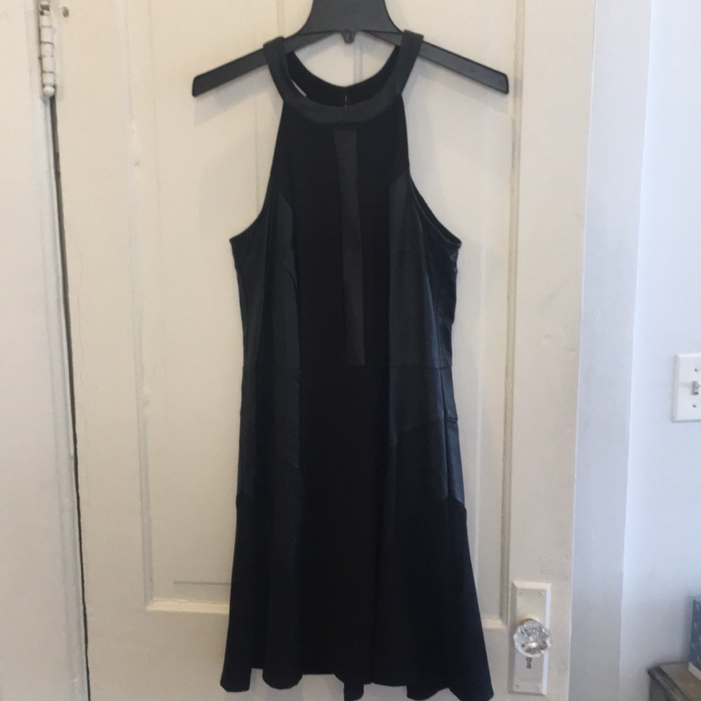 GUESS Fit and Flare Dress with Leather, size 10